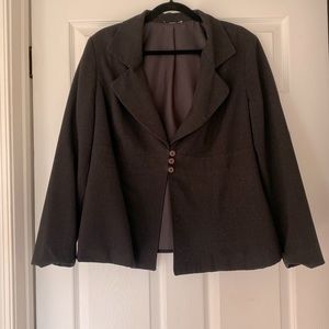 Fully Lined Dark Gray Blazer